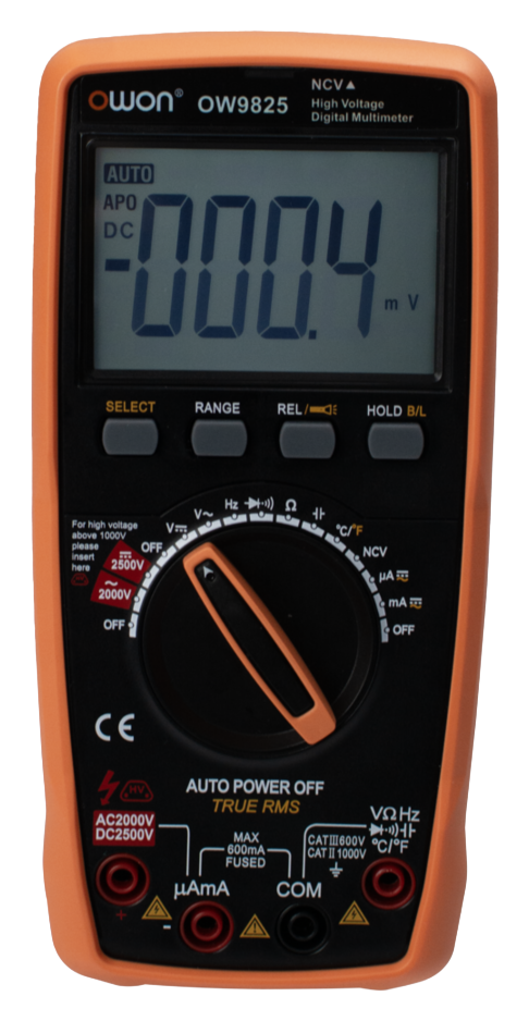 OWON OW9800 high-voltage handheld multimeter
