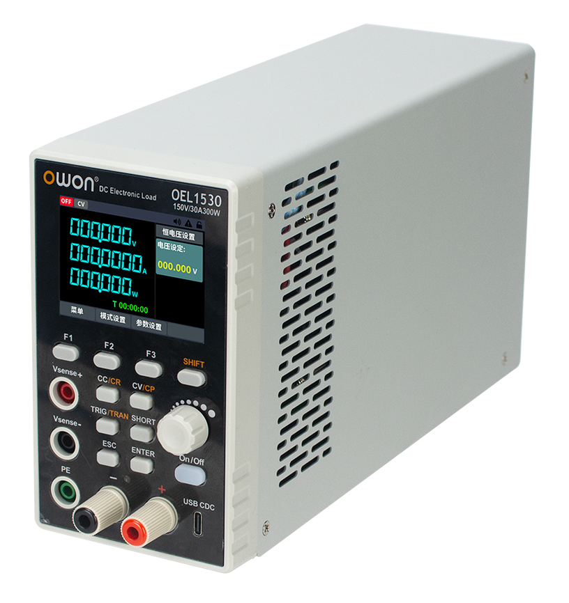OWON OEL15/30/60 series programmable DC electronic load — side view