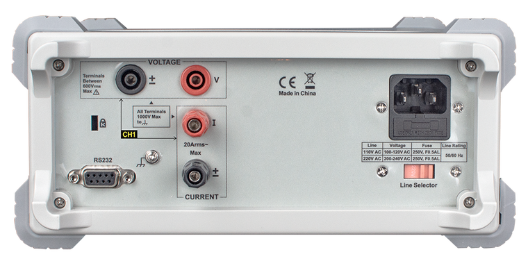 OWON OWH9811 rear panel connections