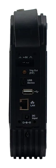 TAO3000 side interfaces: USB device, USB host, LAN, Trig out and DC input