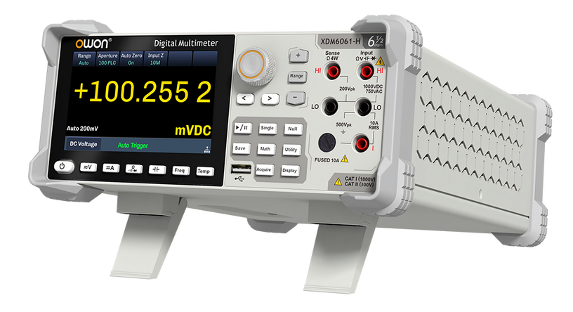 OWON XDM6061 6½-digit benchtop multimeter — side view