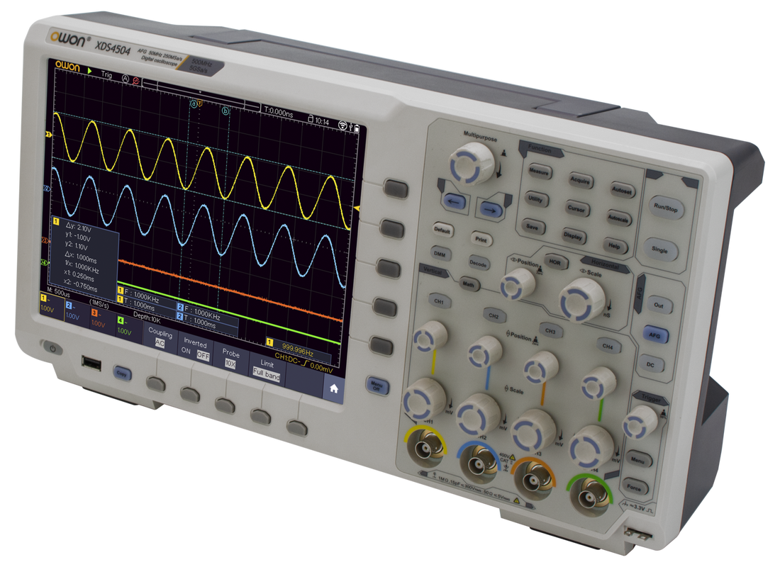 OWON XDS4000 series four-channel 500 MHz benchtop oscilloscope