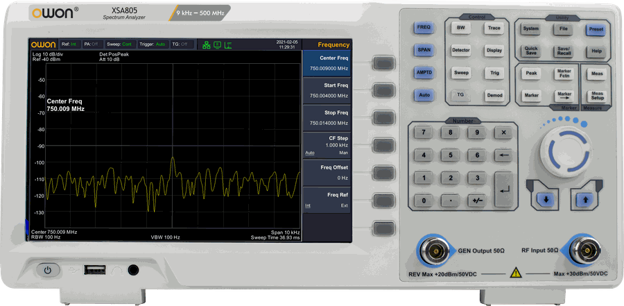 OWON XSA800 Series spectrum analyser