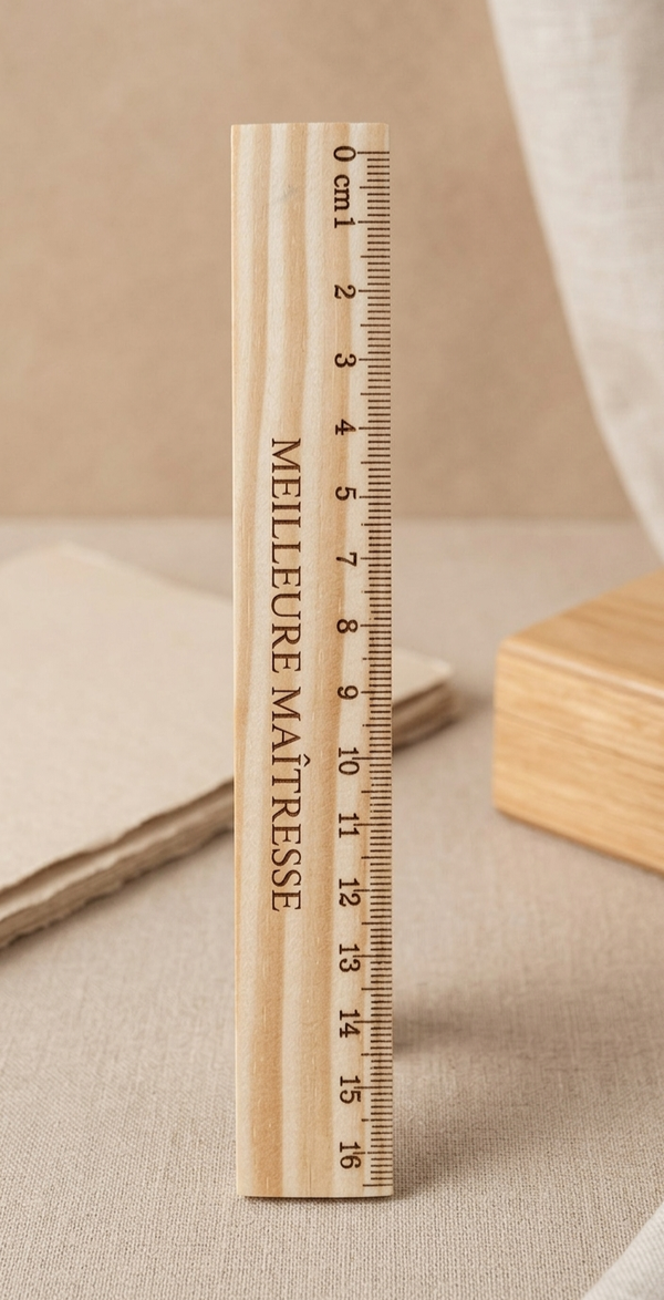 Règle en bois personnalisable