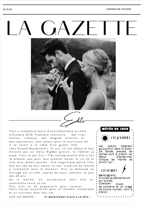 Gazette des mariés by GRAV&CO