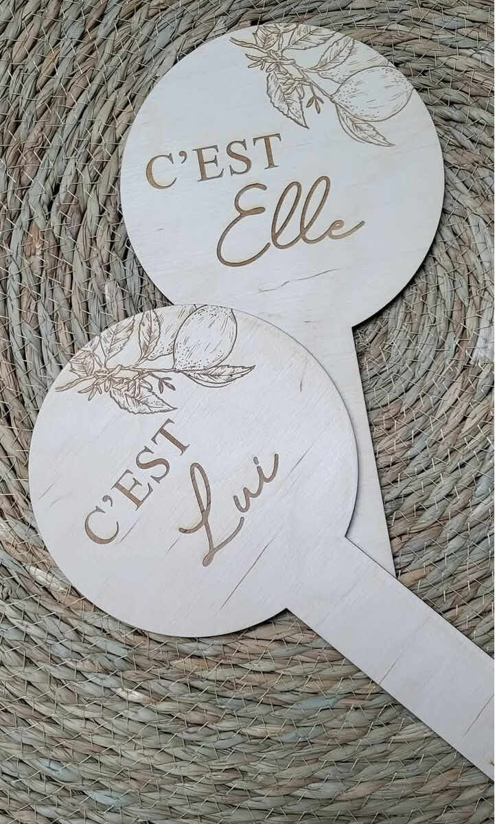 Jeu des pancartes pour les mariés