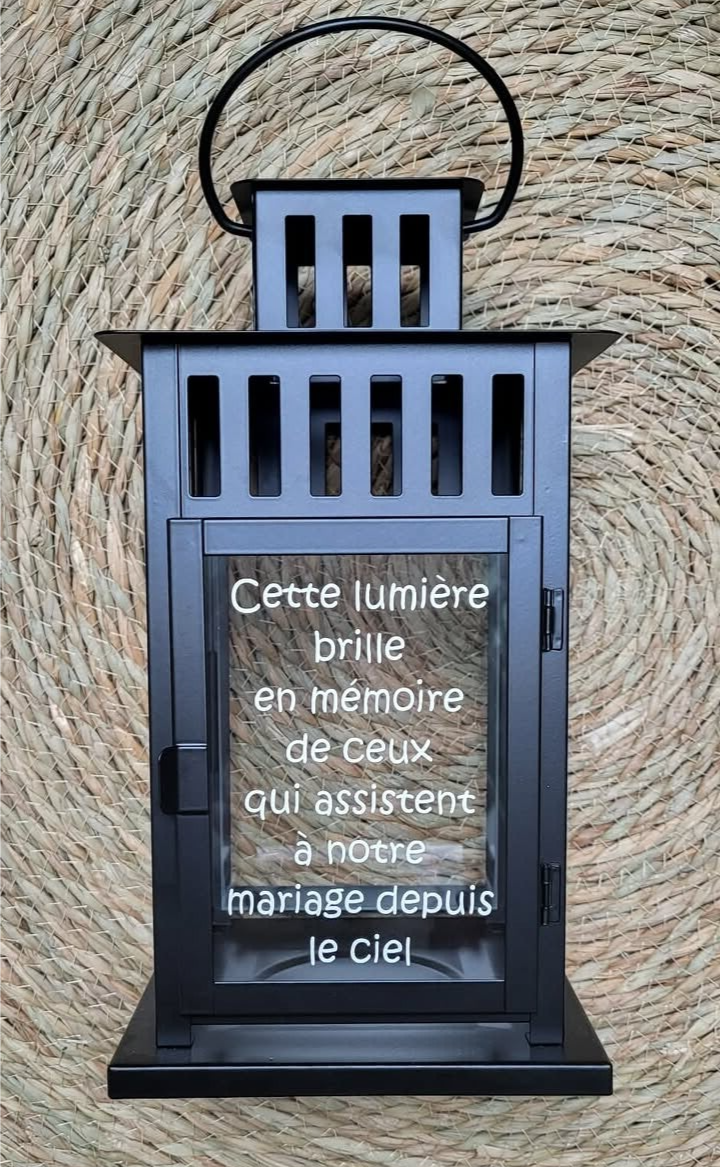 LANTERNE NOIR 30X15CM