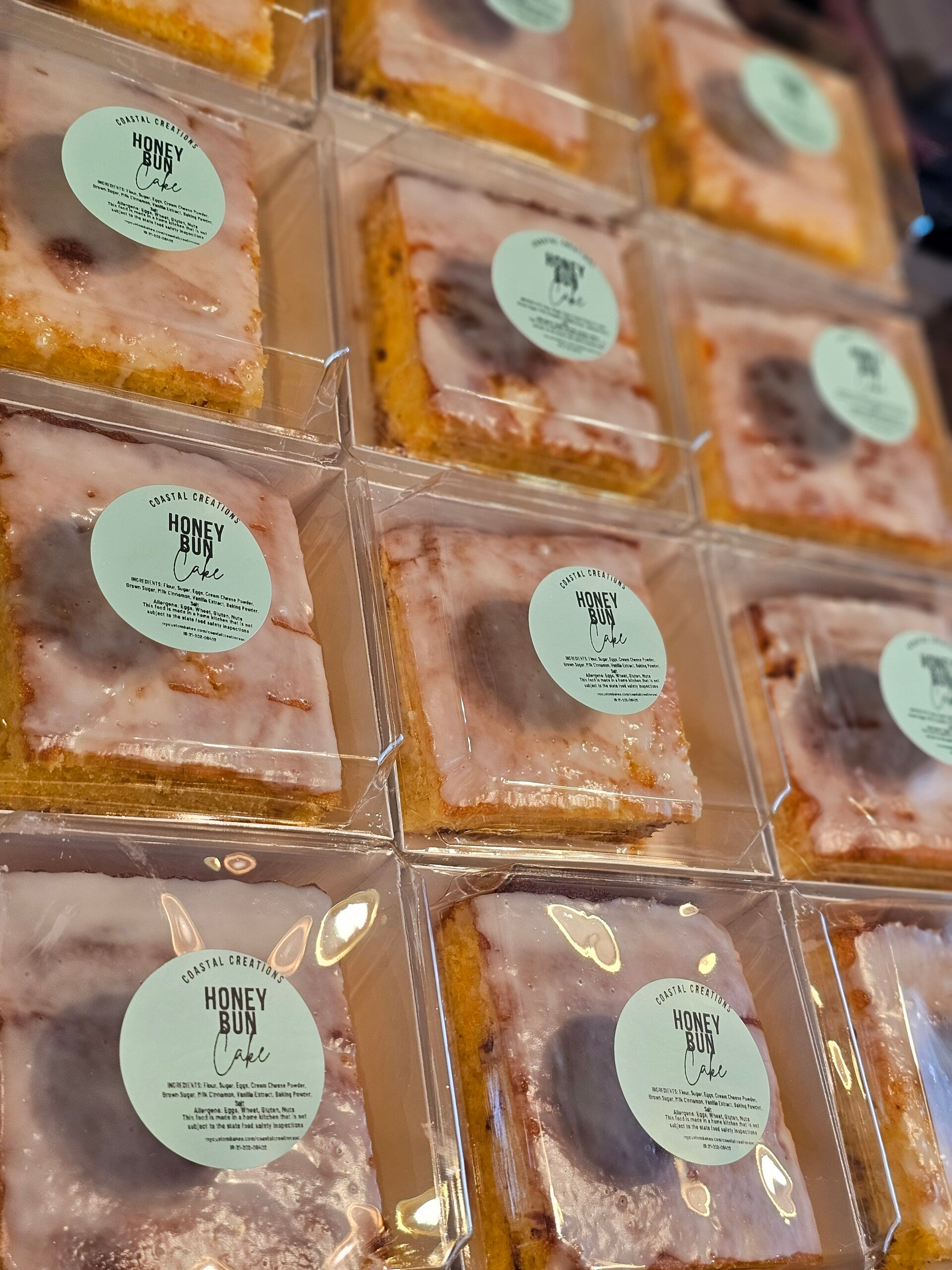 Honey Bun Cake Slice