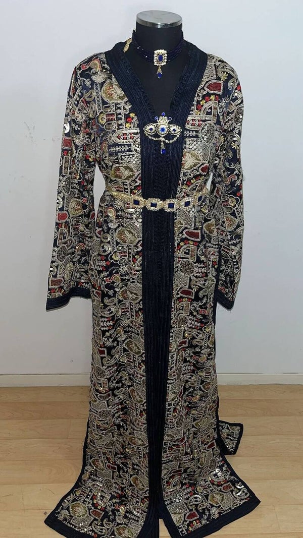 Takchita sari bleu nuit