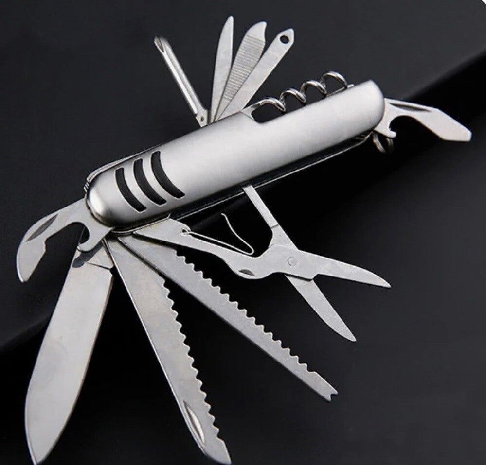11 in 1 Stainless Steel Pocket Swiss Army Knife Multi-Purpose Tools Set