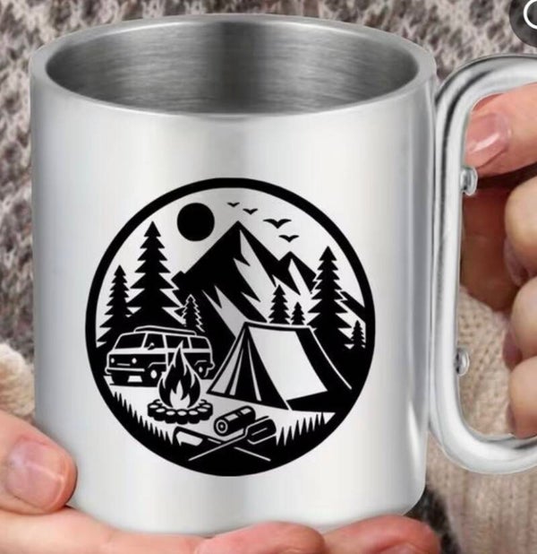 Personalised stainless steel mug