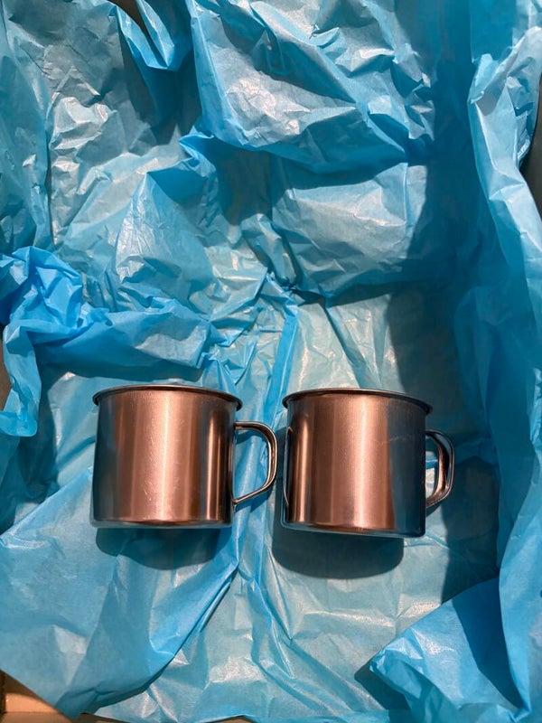 Set of 2 children’s stainless steel mugs