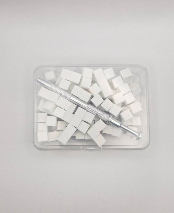 Nail art applicator sponsjes met grijptool 100st
