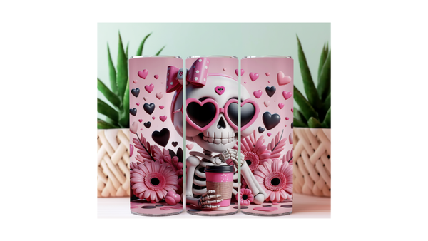 Tumbler - Rosa Skelleton