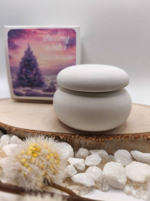 Dreamy winter landscape - Kleine Kerzendose aus Keraflott