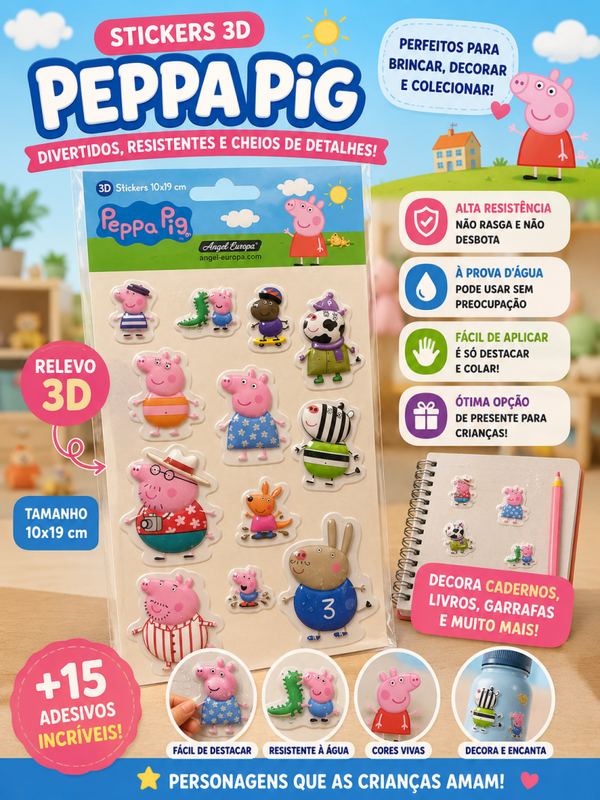 Stickers Peppa Pig 3D