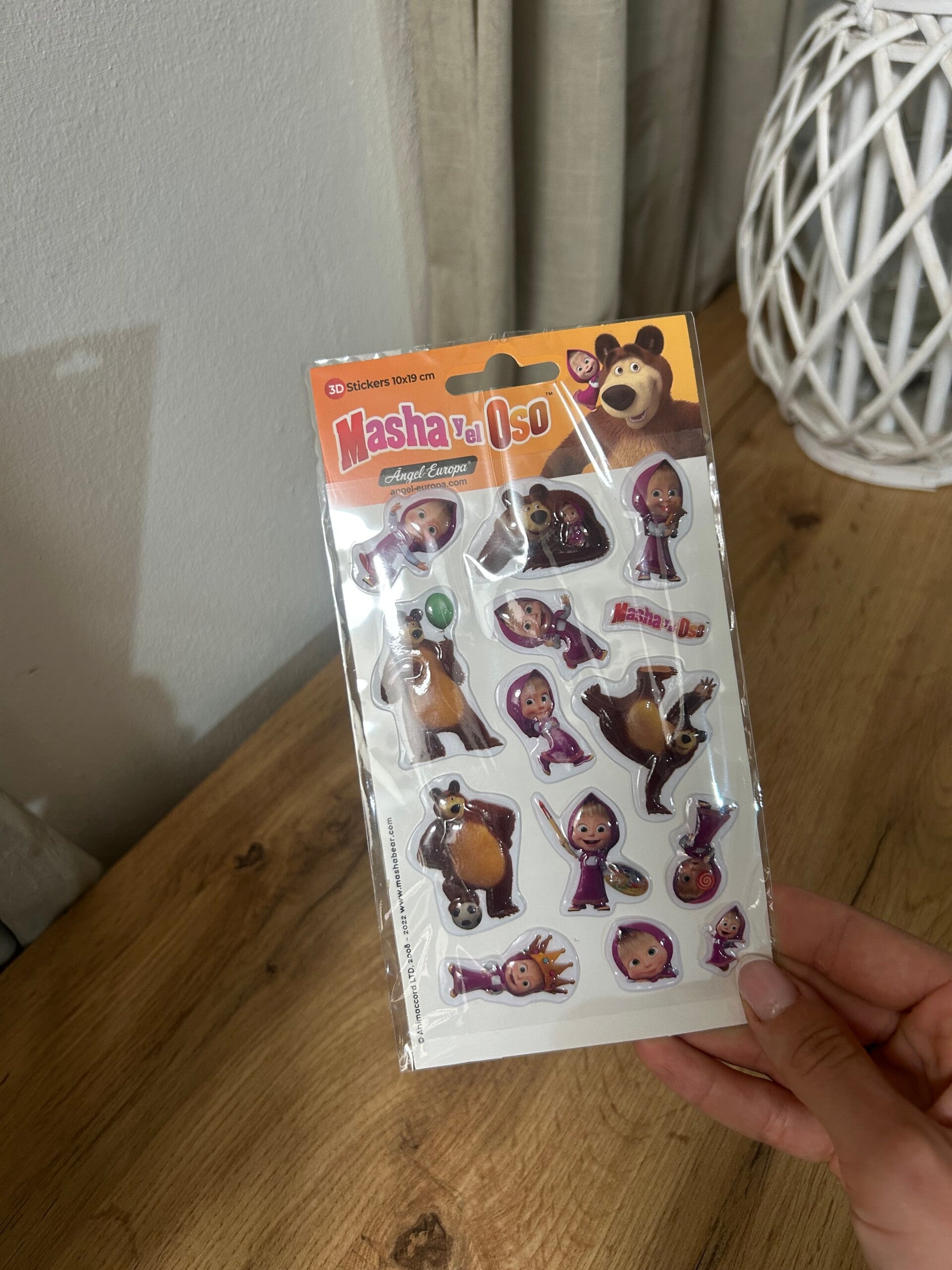 Stickers Masha e o Urso 3D