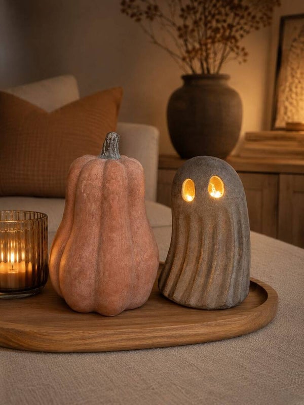 Taupe spook M met goudeffect