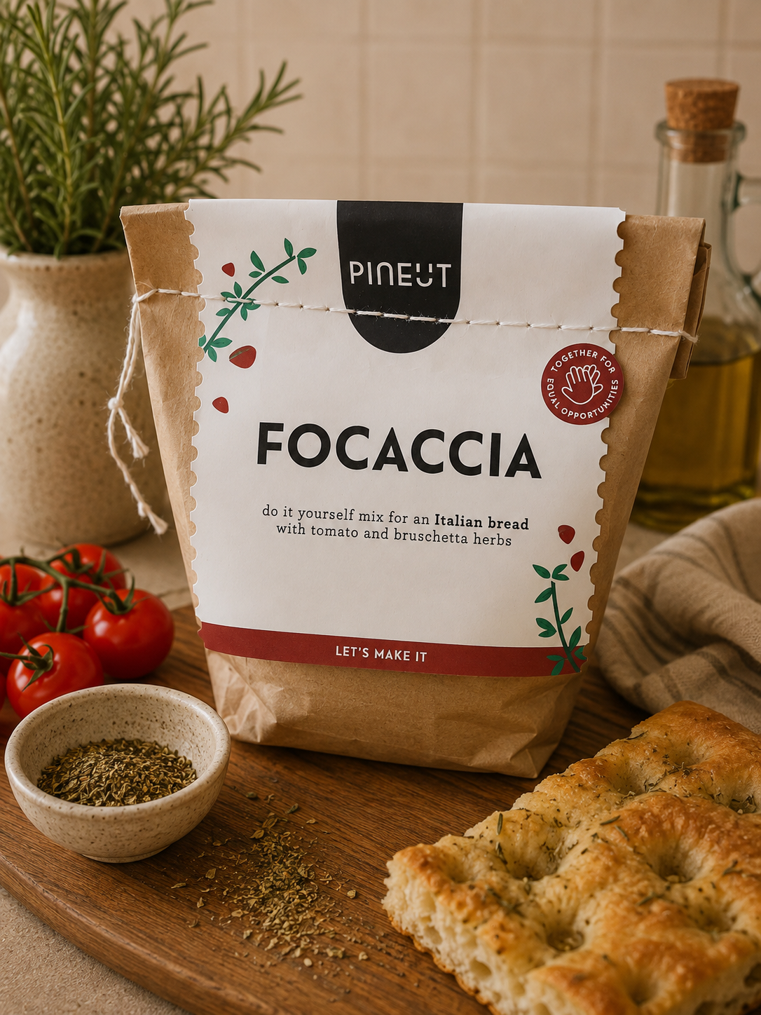 Focaccia tomato & bruschetta herbs