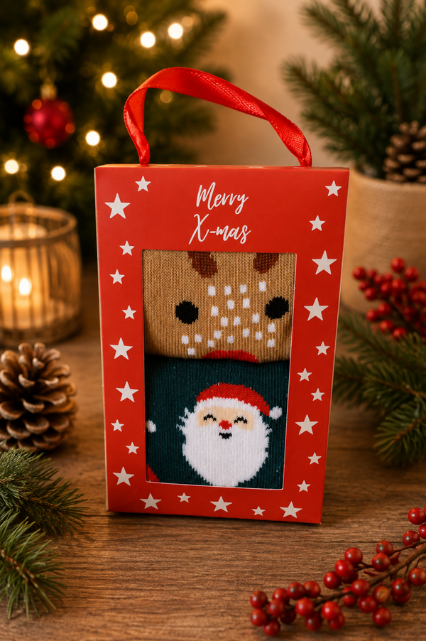 Sokken rendier & kerstman