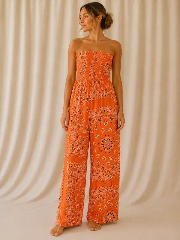 Veerle playsuit - oranje