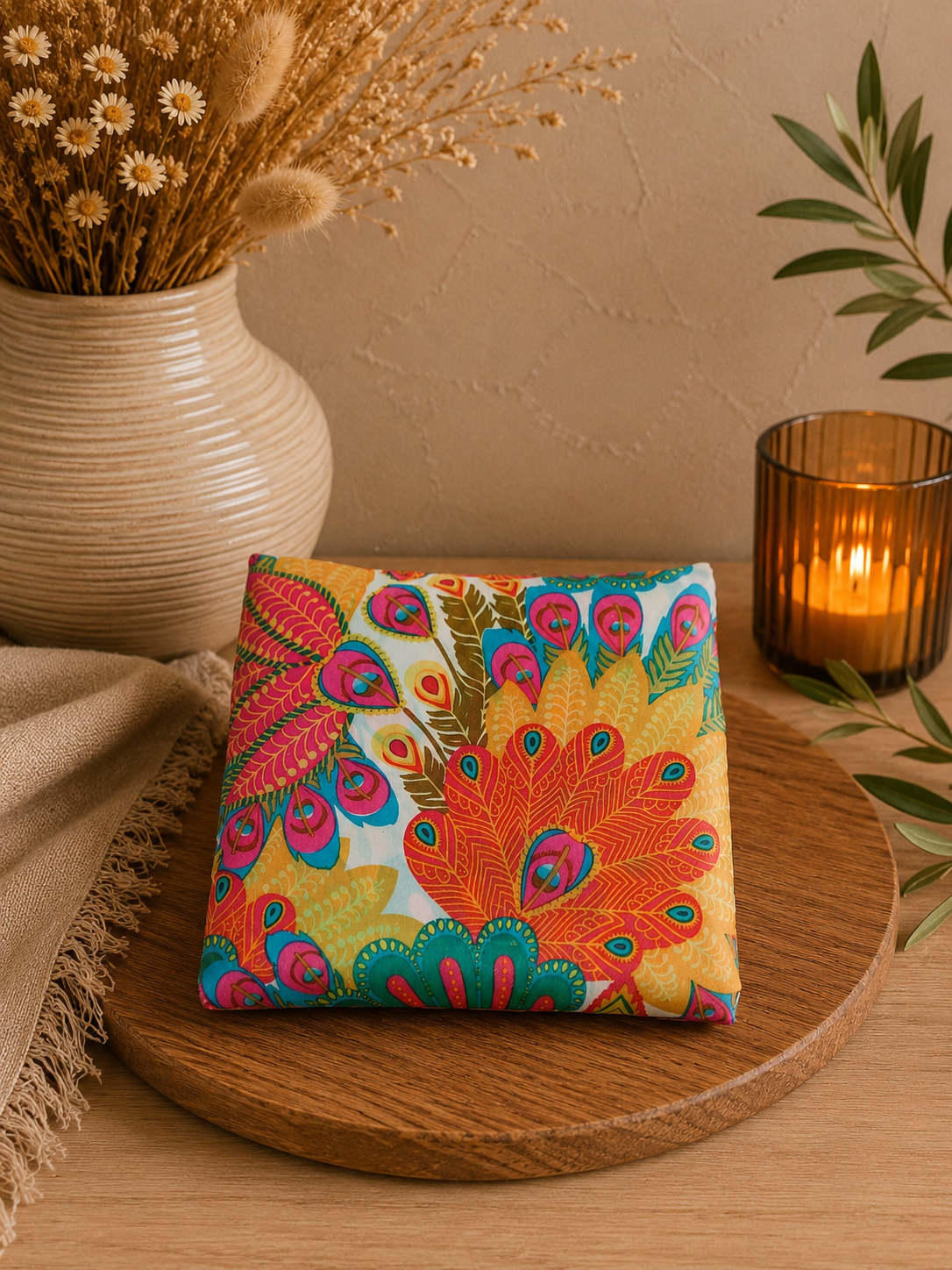 Opvouwbare shopper tropische bloemen