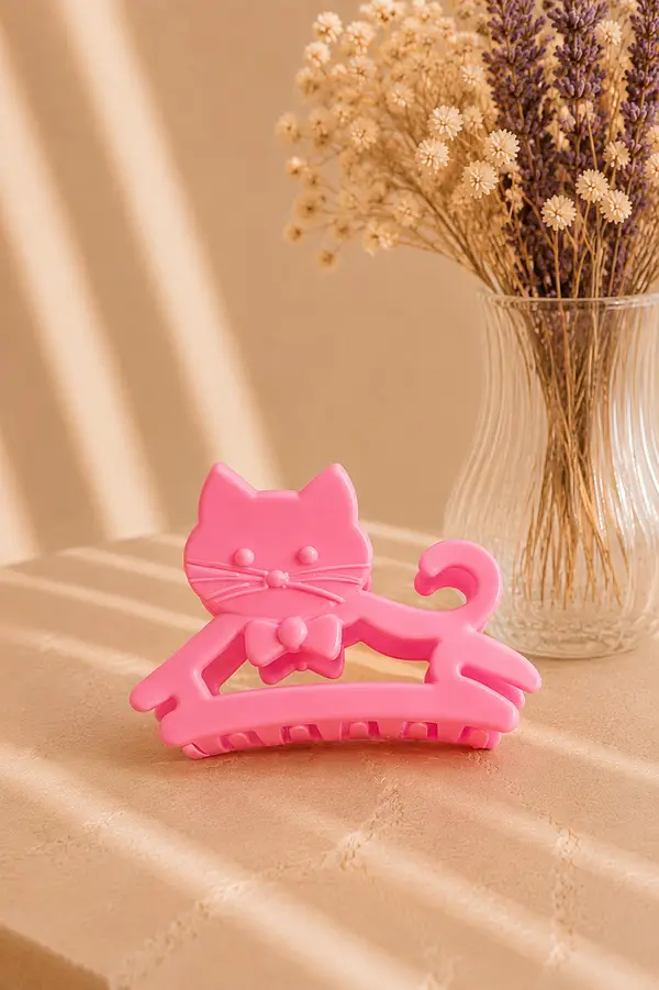 Haarspeld kat roze