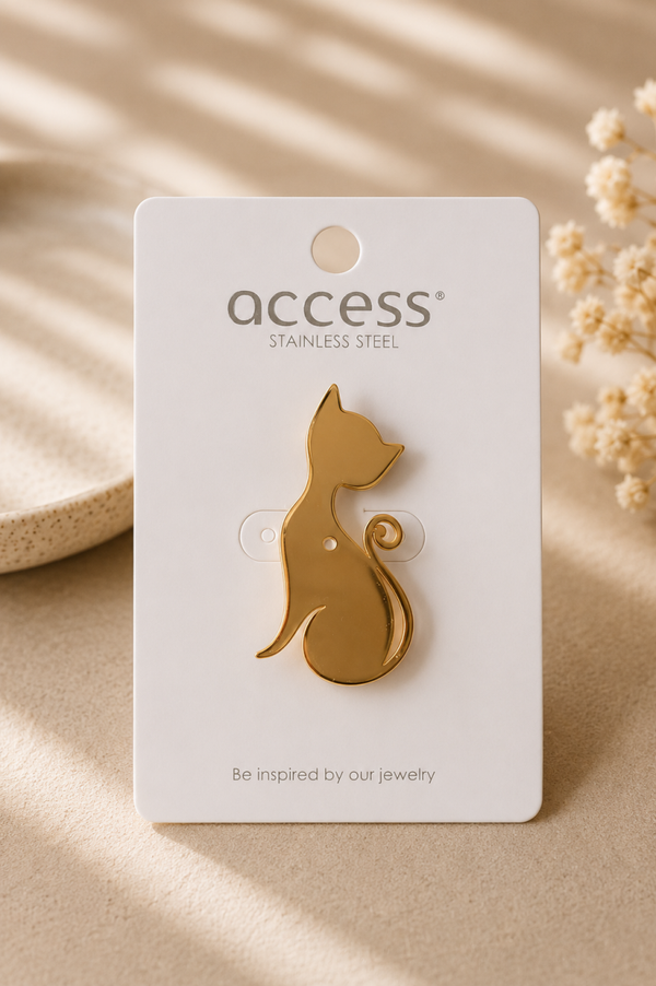 Broche kat
