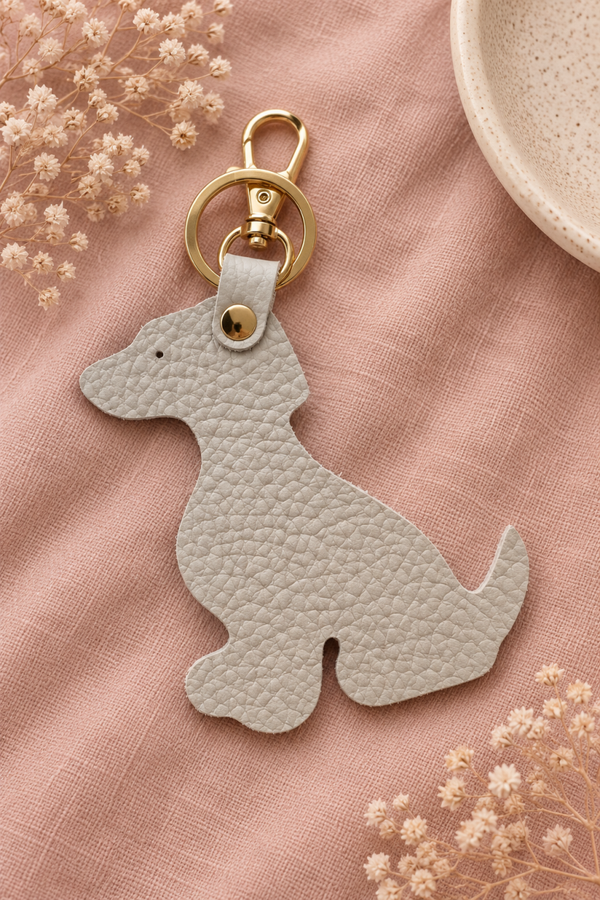 Sleuterhanger hond beige