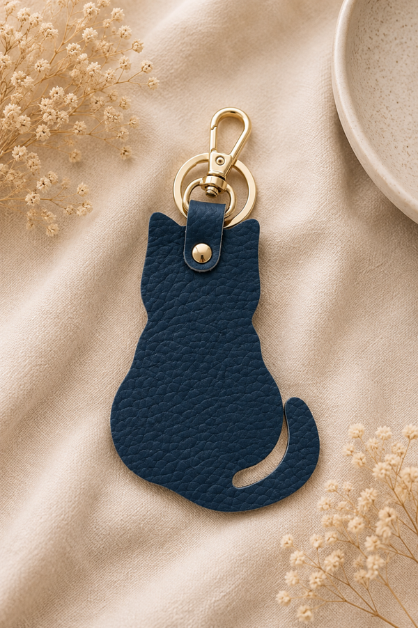 Sleutelhanger kat navy