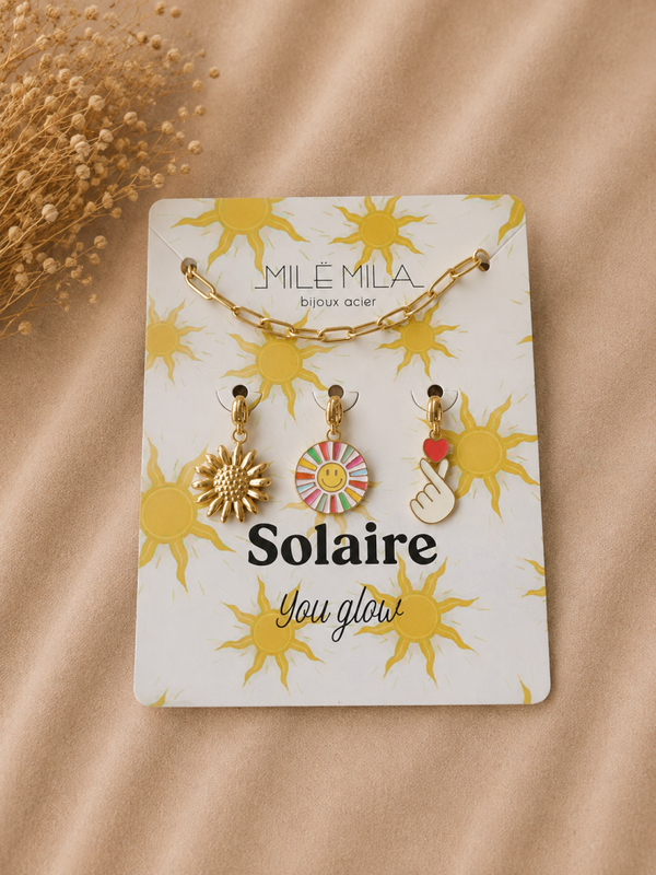 Ketting met 3 bedels solaire you glow