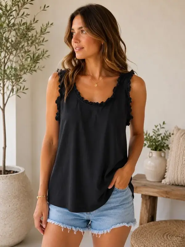 Annemie top - zwart