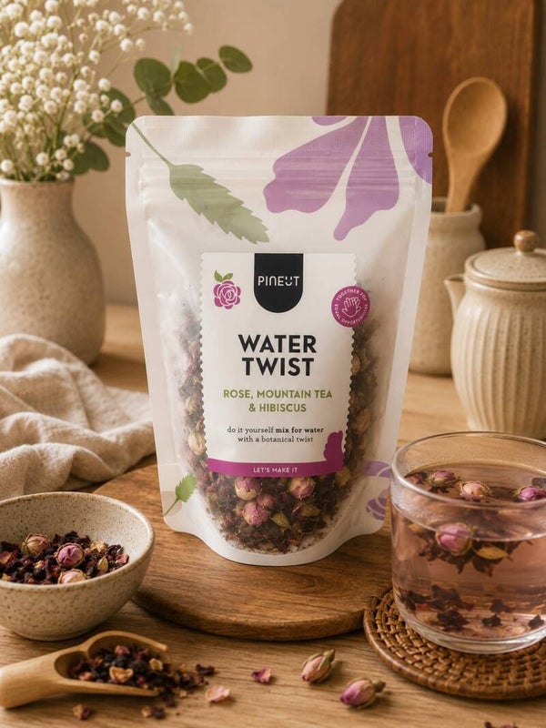 Water twist rose, mountain tea & hibiscus