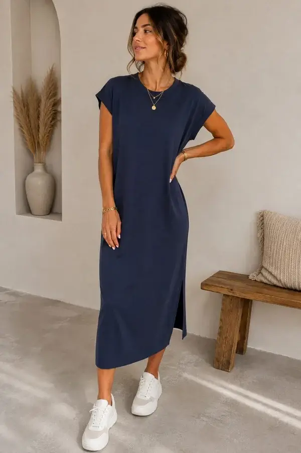 Isabelle jurk - donkerblauw