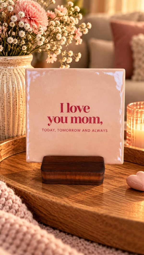 Tegeltje - I love you mom today, tomorrow and always