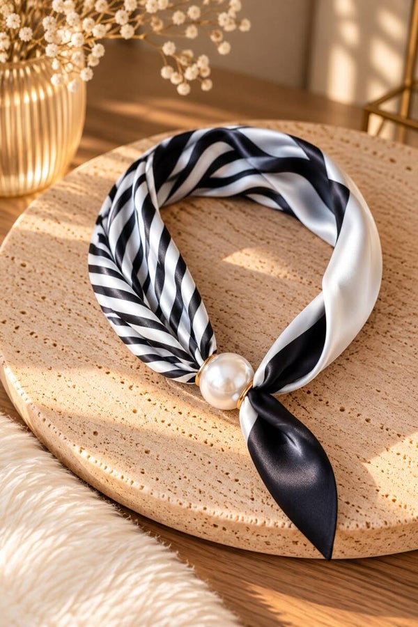 Sjaal met magneetsluiting - zebra print