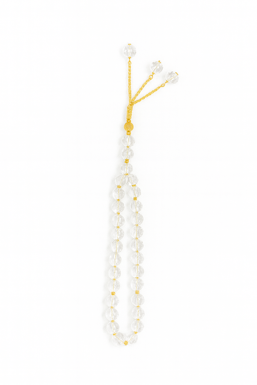 Tasbih krystal med gull-detaljer