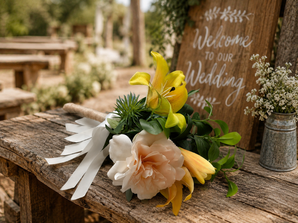 Yellow Lily Hand-tied Bouquet