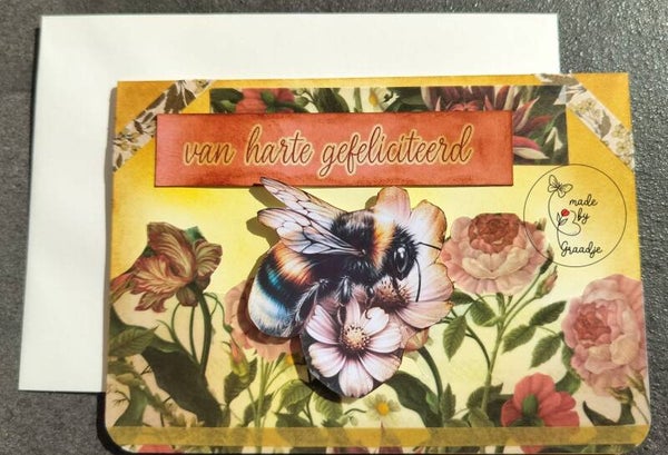 Bommel Bee 3D - van Harte Gefeliciteerd