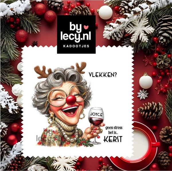 Bril-Doekje Funny Ladies Kerst met een Knipoog!