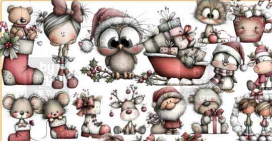 Kawaii Kerst - Die Cut - Stickers deel 1 & deel 2