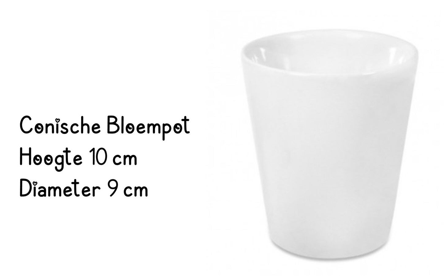 Blanco Conische Bloempot Sublimatie