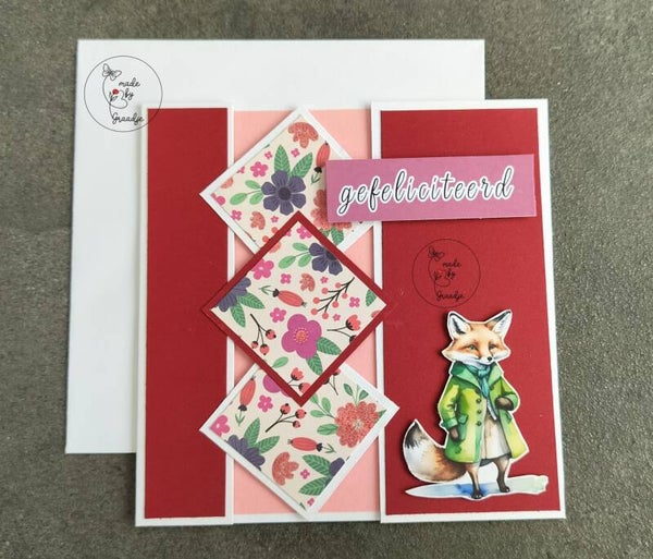 Vosje Gefeliciteerd 10x15 cm