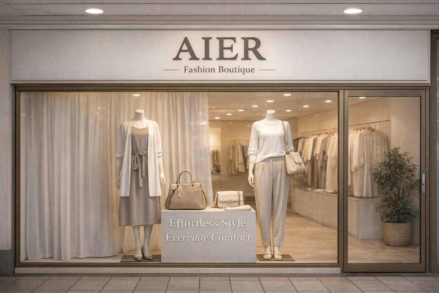 Classic Everyday Handbag – Soft Beige