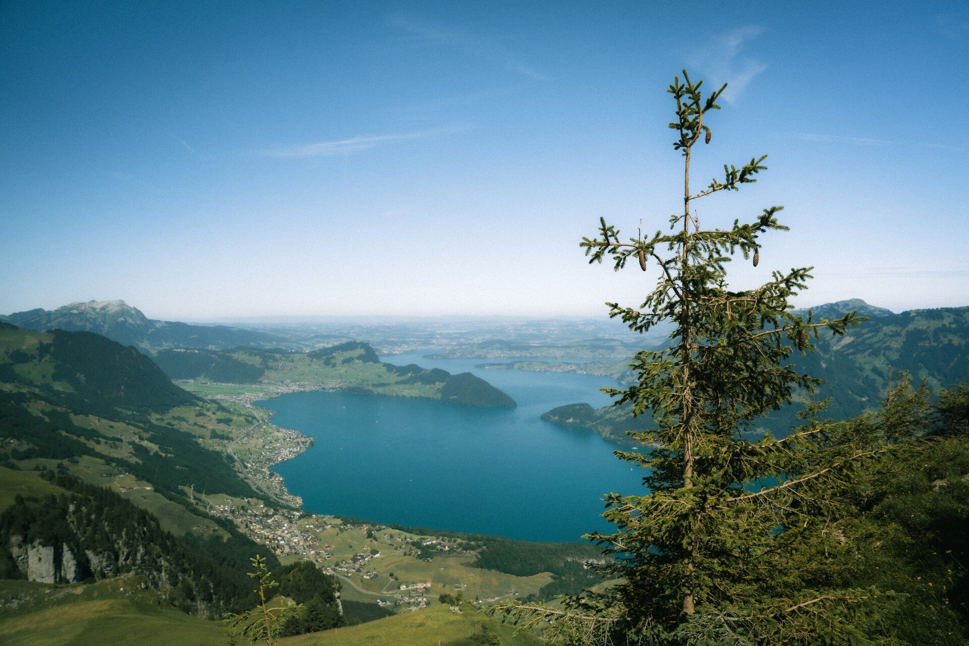 Lake Lucerne and surrounding mountains on a private multi-day Switzerland journey