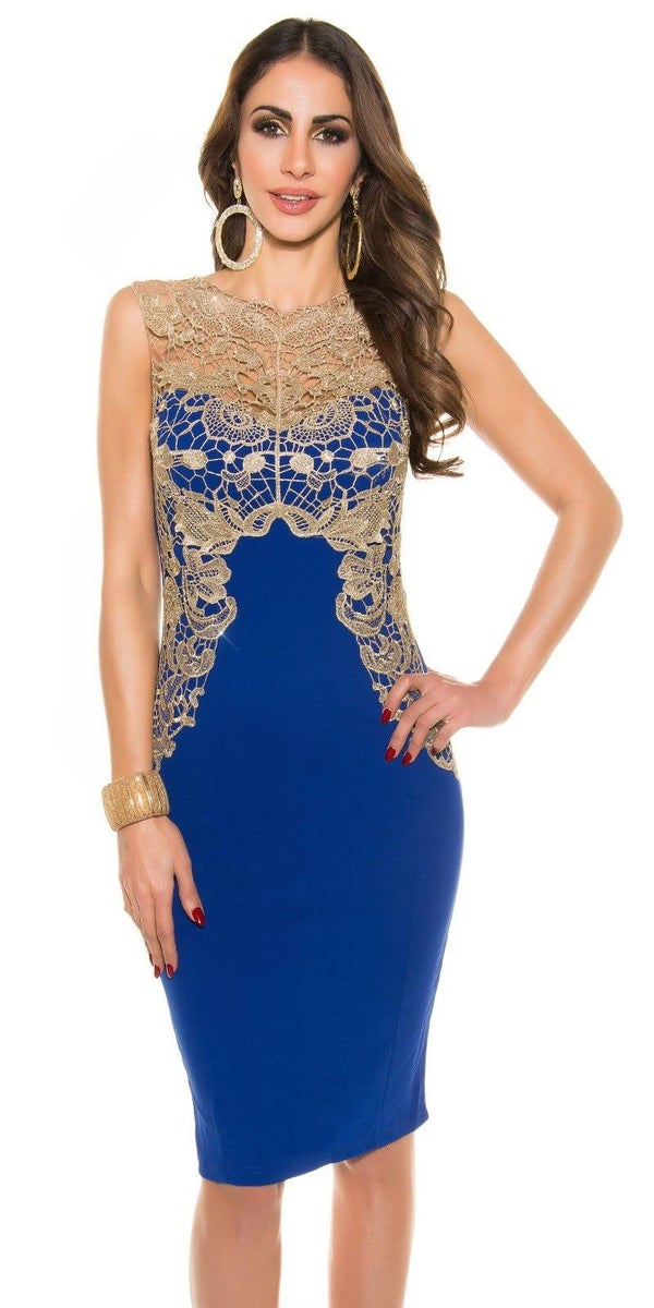 Sexy  mididress with embroidery