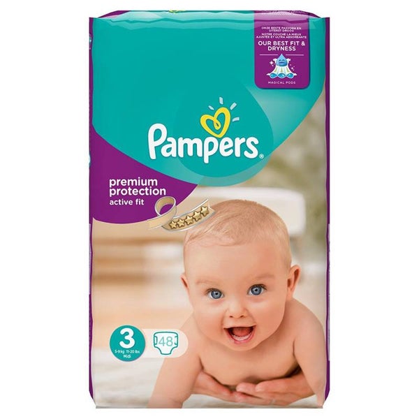 Pampers premium protection Active fit Maat 3  48 stuks