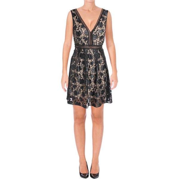 Faux Leather  Cocktail Dress