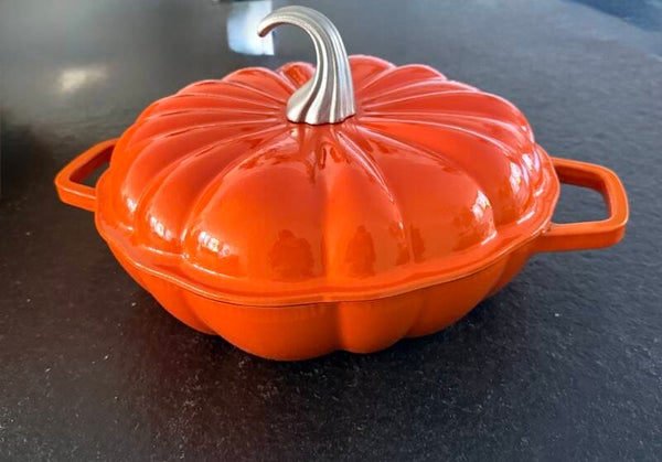 🎃 Gietijzeren pompoenpan met deksel