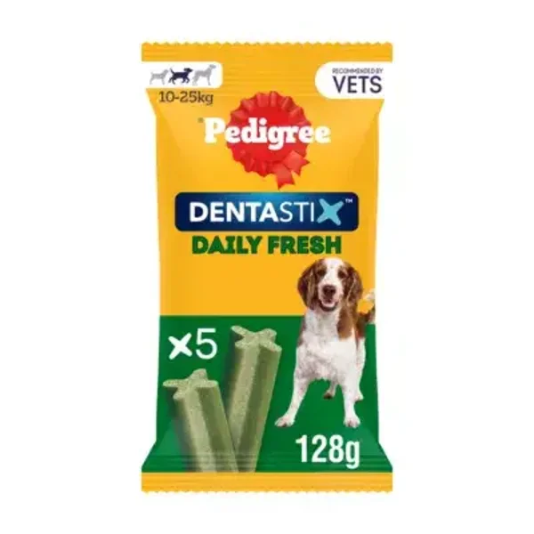 Fresh Daily Dental Chews Medium Dog Treat - 5 Sticks